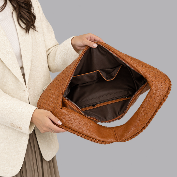 Women’s Woven Hobo Bag Soft Slouchy Everyday Handbag