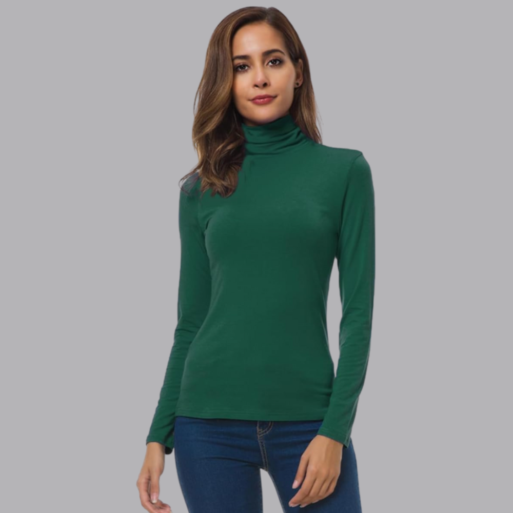 Women’s Slim Fit Roll Neck Jumper Long Sleeve Top
