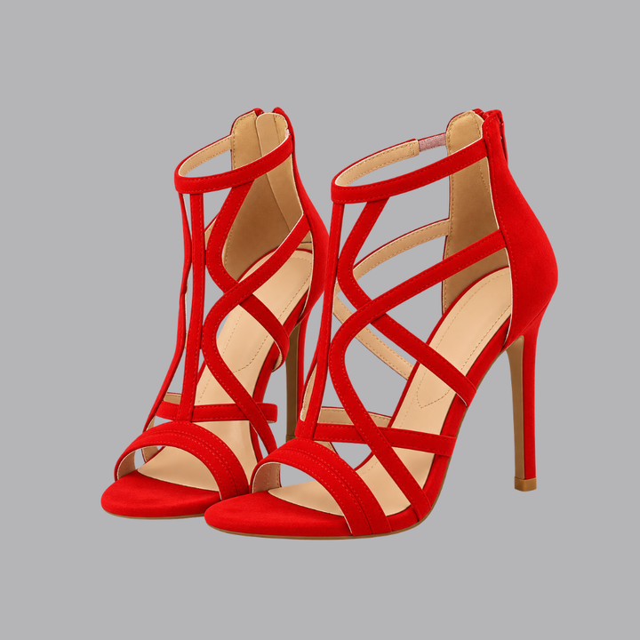 Women’s Strappy High Heel Sandals Open Toe Ankle Strap