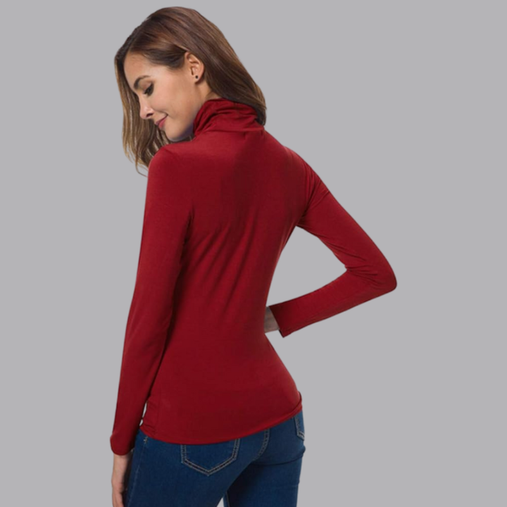 Women’s Slim Fit Roll Neck Jumper Long Sleeve Top