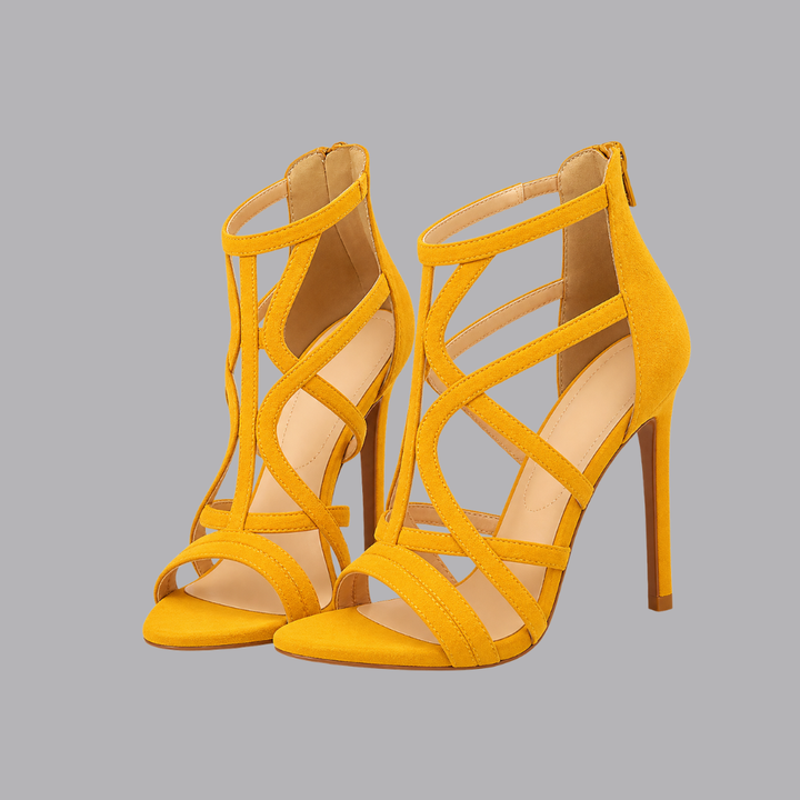 Women’s Strappy High Heel Sandals Open Toe Ankle Strap