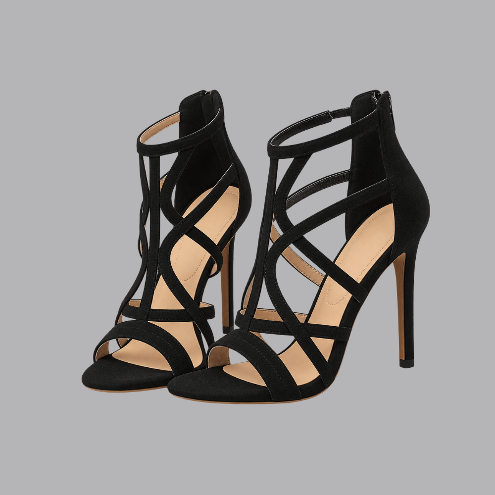Women’s Strappy High Heel Sandals Open Toe Ankle Strap