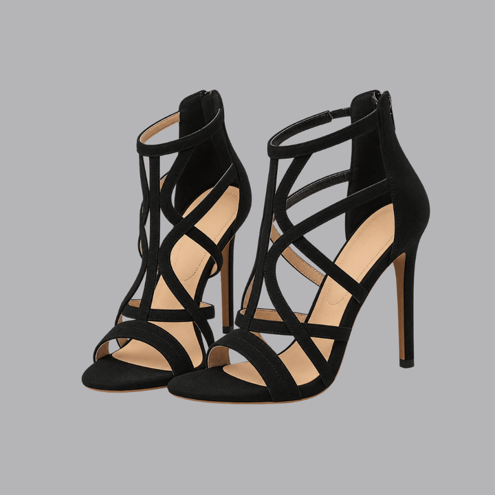 Women’s Strappy High Heel Sandals Open Toe Ankle Strap