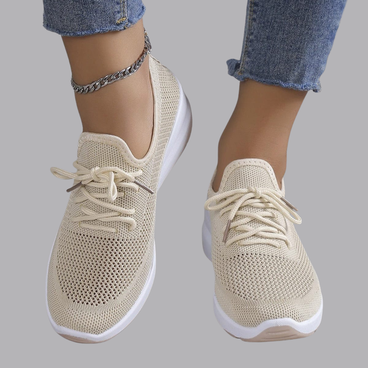 Women’s Lightweight Mesh Trainers Lace Up Walking Shoes