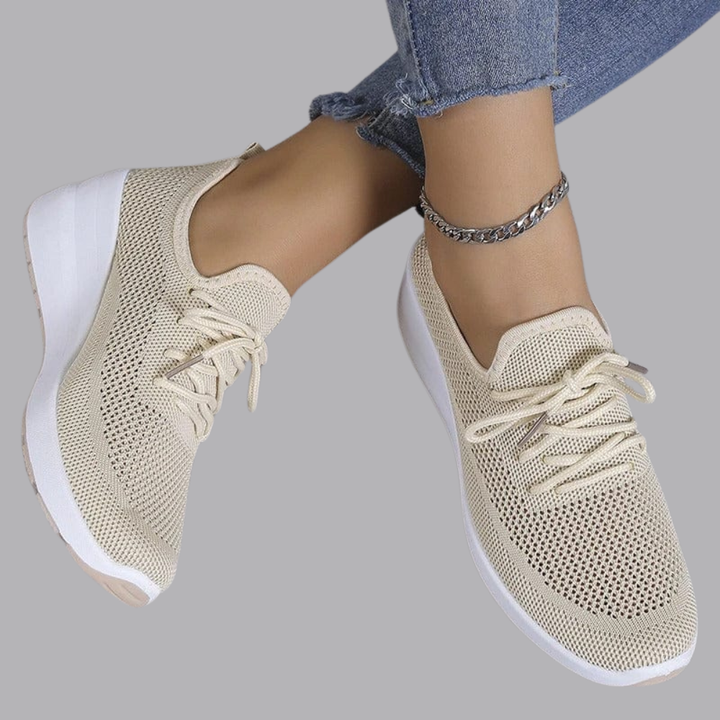 Women’s Lightweight Mesh Trainers Lace Up Walking Shoes