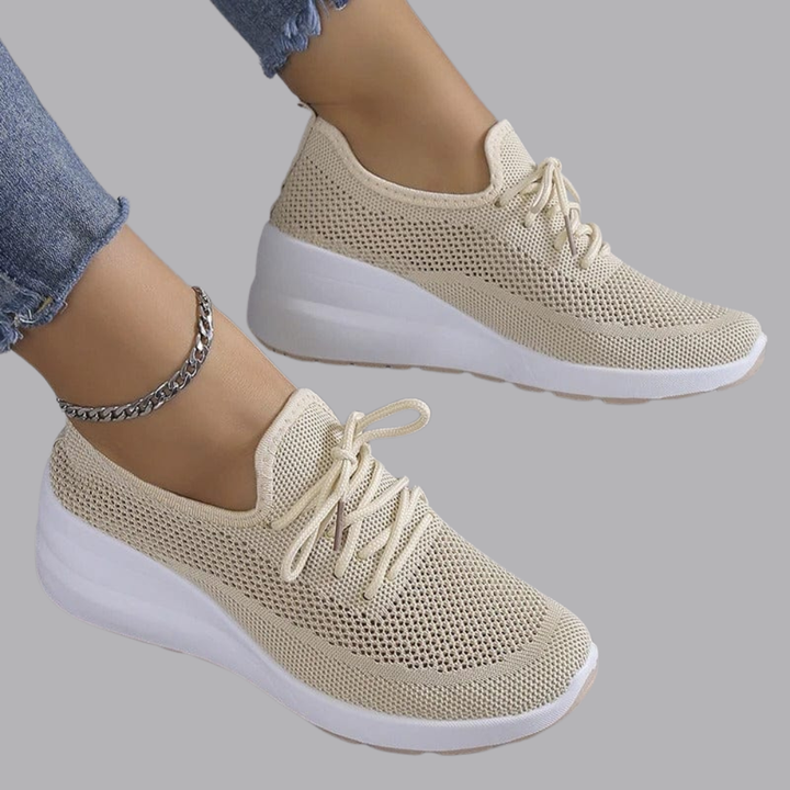 Women’s Lightweight Mesh Trainers Lace Up Walking Shoes