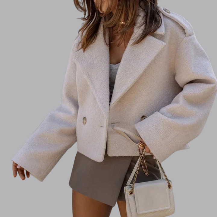 Women’s Oversized Wool Blend Double Breasted Jacket