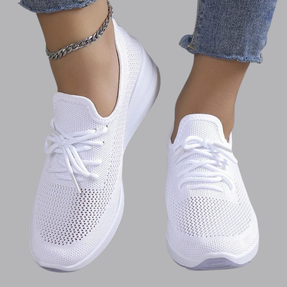 Women’s Lightweight Mesh Trainers Lace Up Walking Shoes