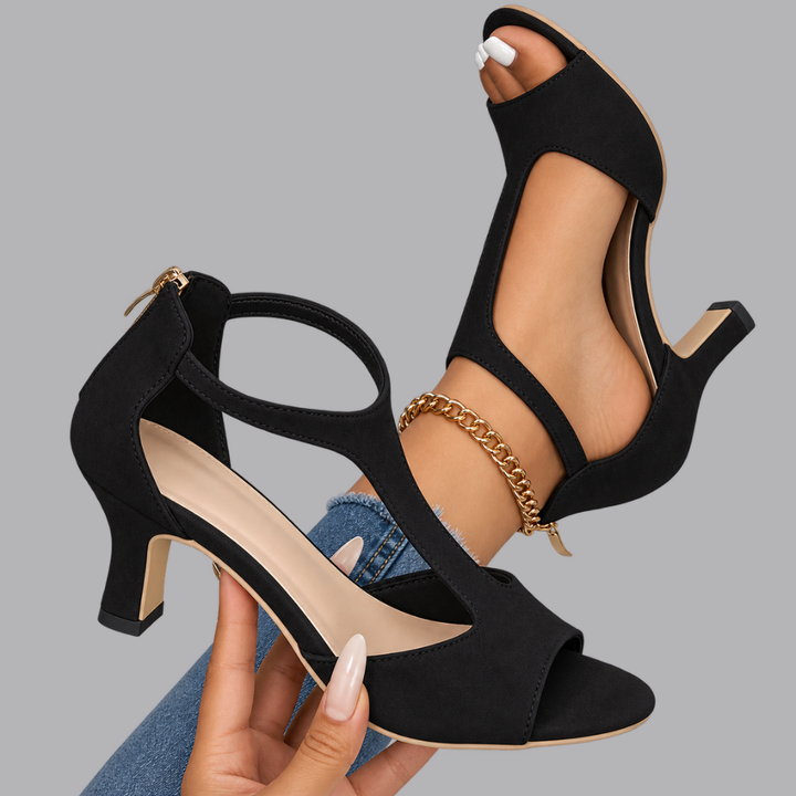 Women’s Open Toe Block Heel Sandals Ankle Strap