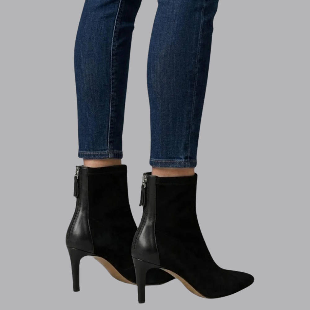 Women’s Ankle Boots Pointed Toe Stiletto Heel Side Zipper