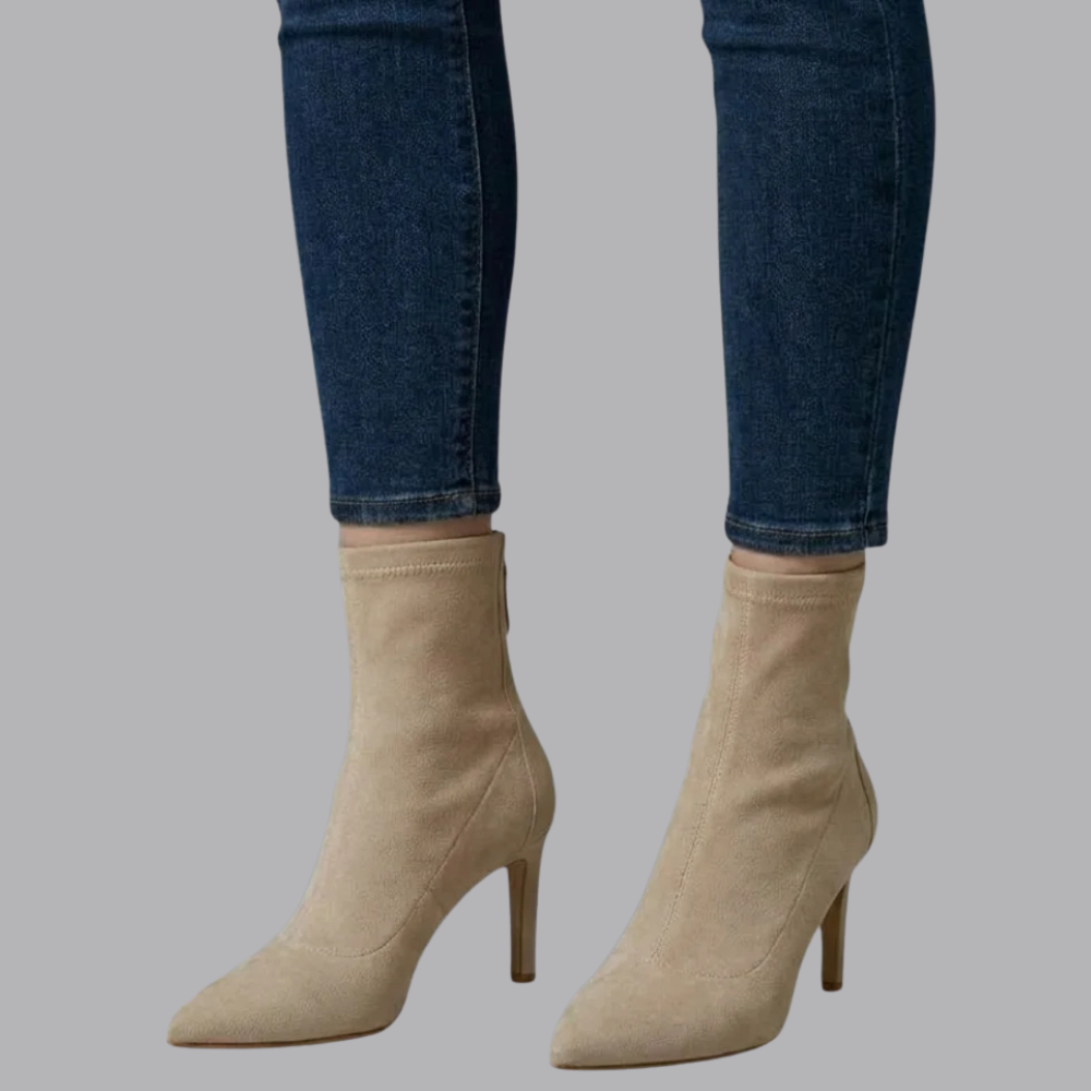 Women’s Ankle Boots Pointed Toe Stiletto Heel Side Zipper