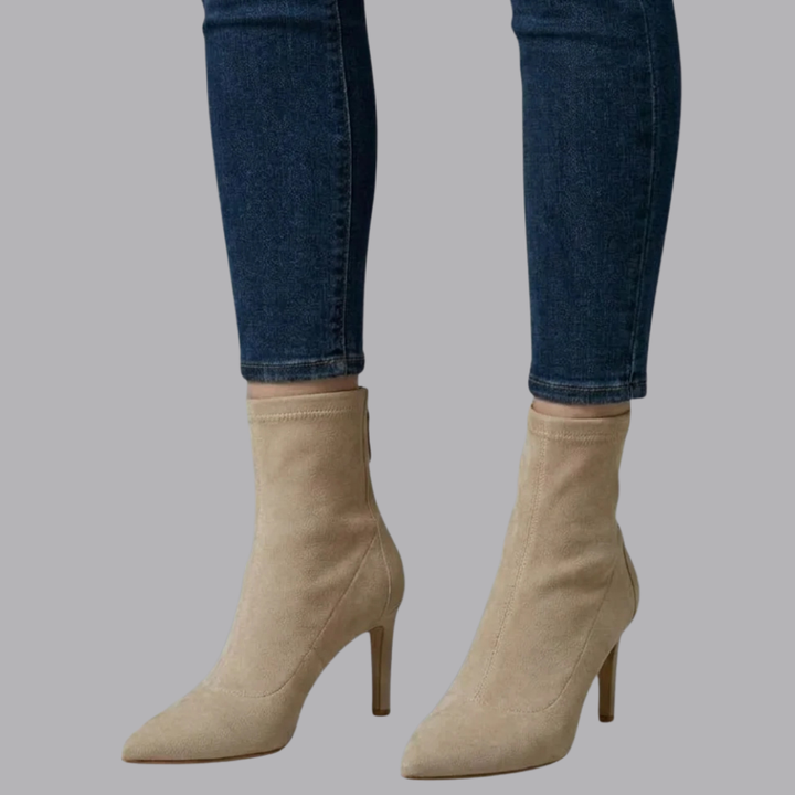 Women’s Ankle Boots Pointed Toe Stiletto Heel Side Zipper