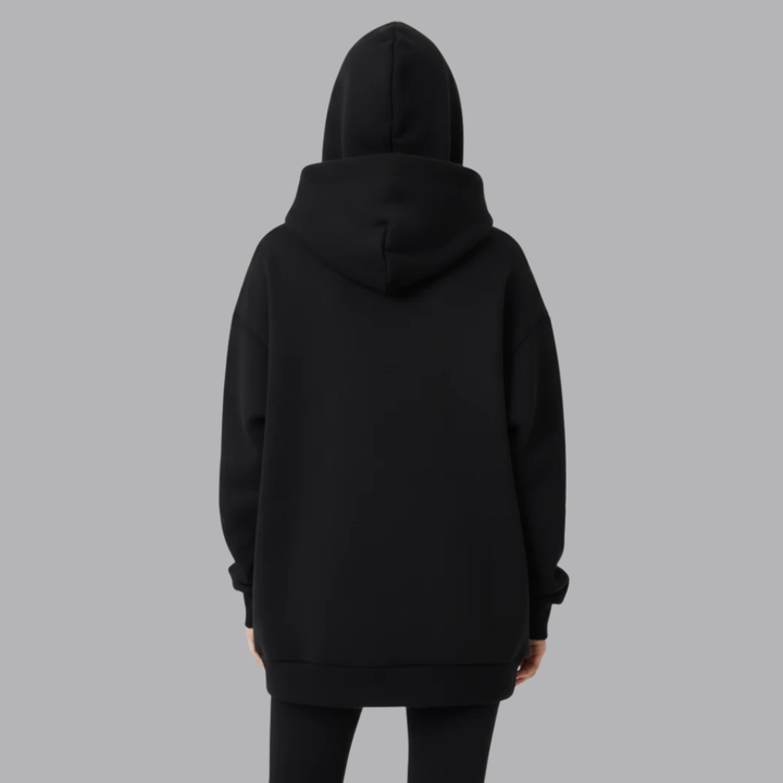 Women’s Oversized Hoodie Crossover Neck Pullover Sweatshirt
