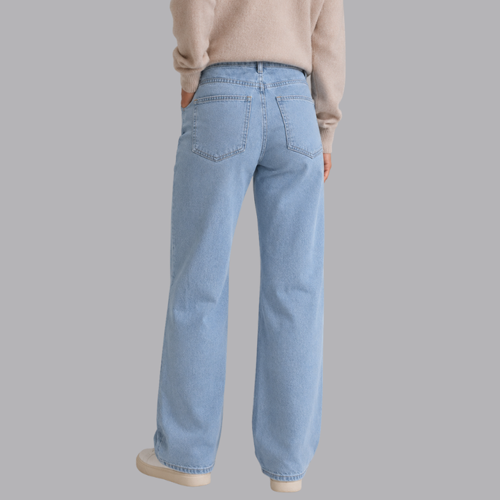Women’s High Waisted Wide Leg Denim Jeans Relaxed Fit