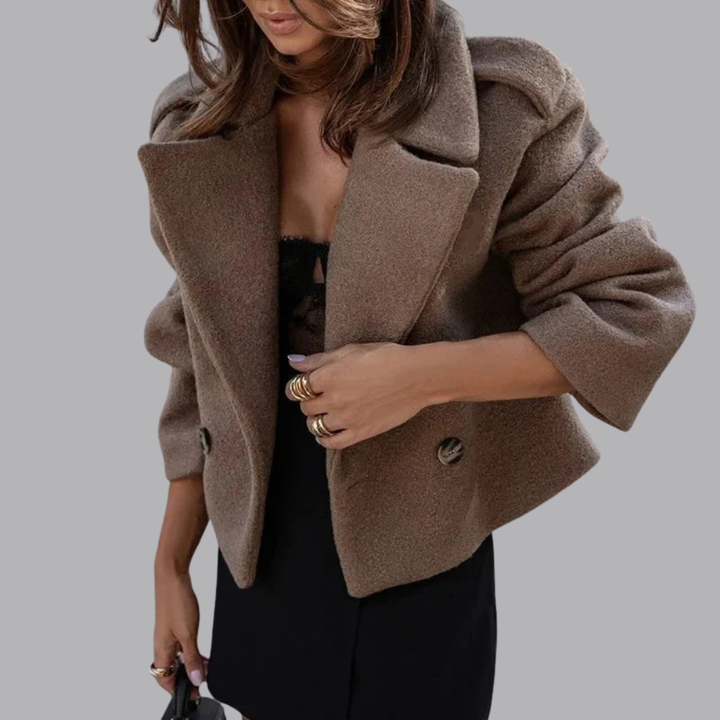 Women’s Oversized Wool Blend Double Breasted Jacket