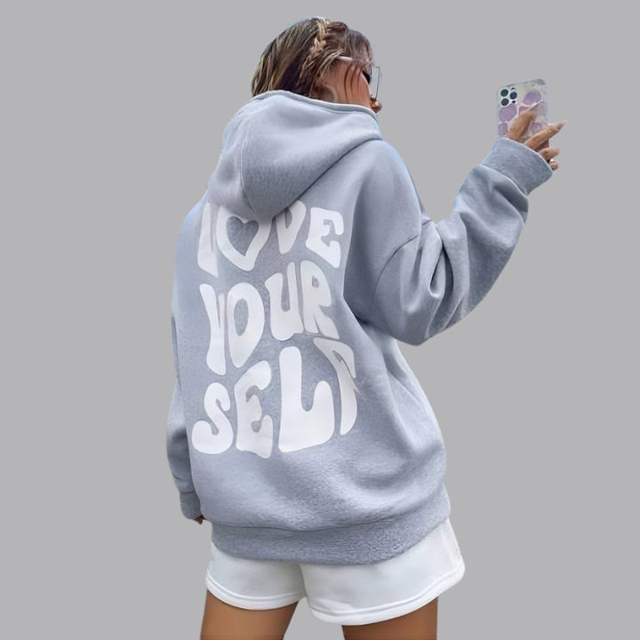 Women’s Graphic Hoodie Sweatshirt Long Sleeve Love Yourself Print