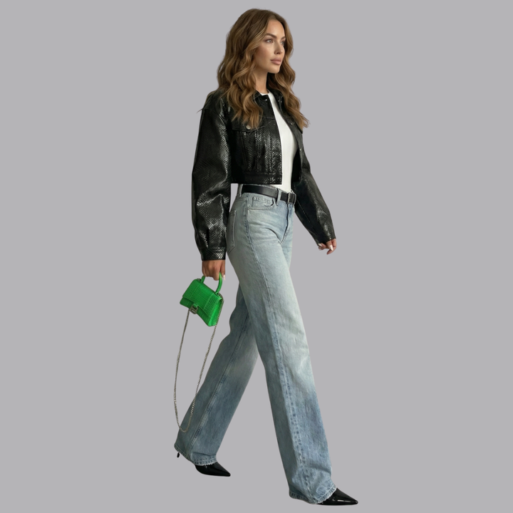 Women’s High Waisted Straight Leg Denim Jeans