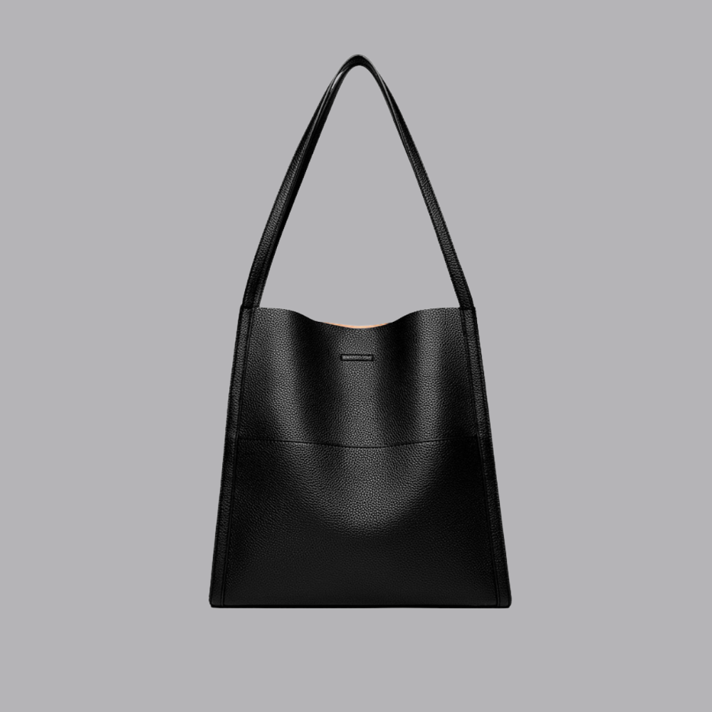 Women’s Faux Leather Shoulder Tote Bag Minimalist Large Handbag