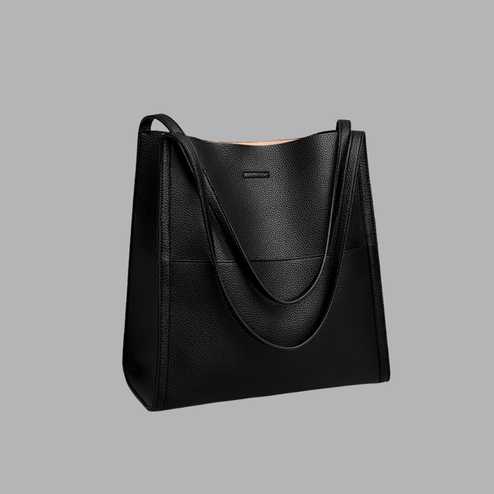 Women’s Faux Leather Shoulder Tote Bag Minimalist Large Handbag