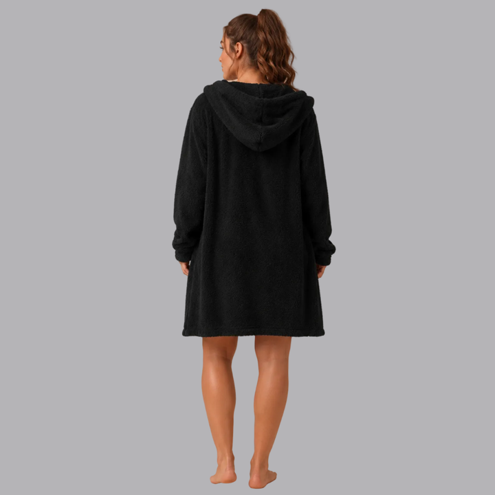 Women’s Fuzzy Three Piece Lounge Set Cardigan Shorts &amp; Vest