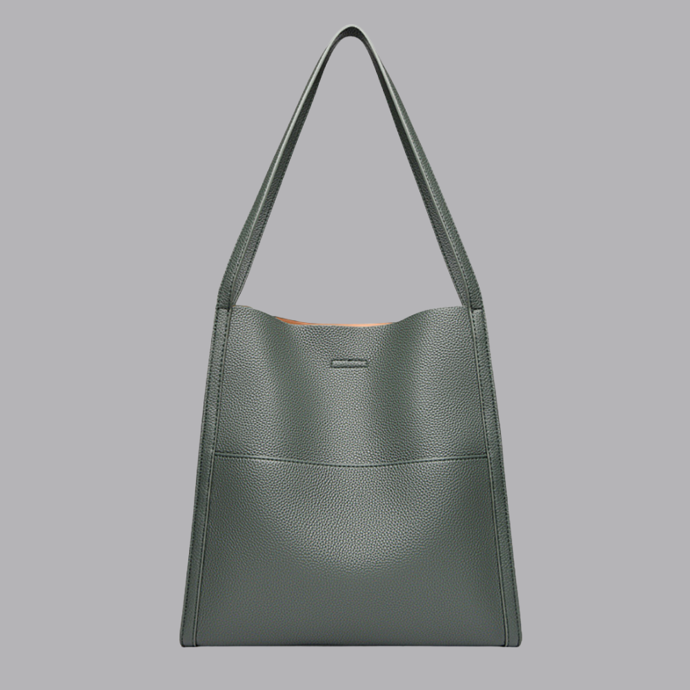 Women’s Faux Leather Shoulder Tote Bag Minimalist Large Handbag