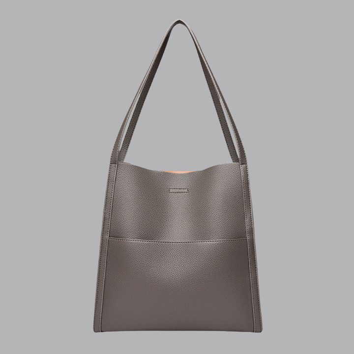 Women’s Faux Leather Shoulder Tote Bag Minimalist Large Handbag