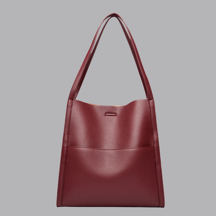 Women’s Faux Leather Shoulder Tote Bag Minimalist Large Handbag