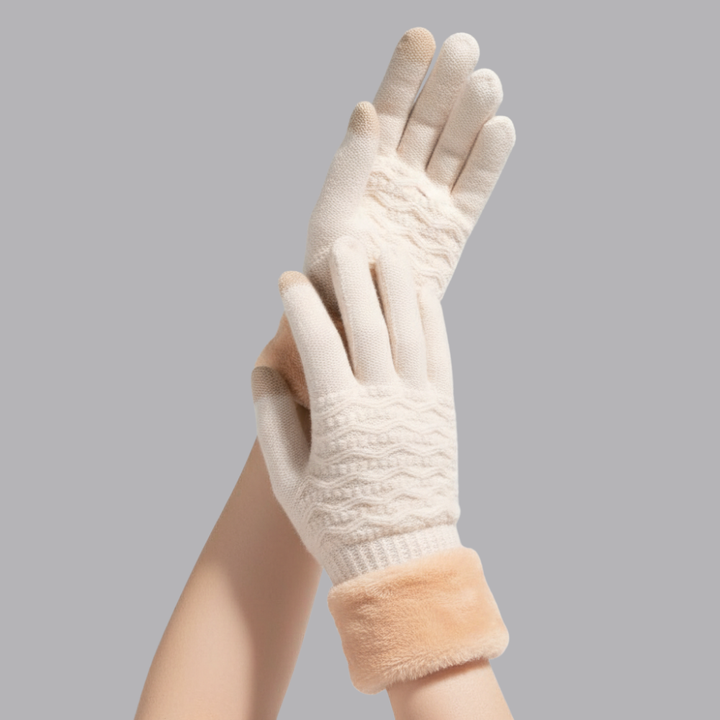 Women’s Thermal Knitted Gloves Touchscreen Fingertips