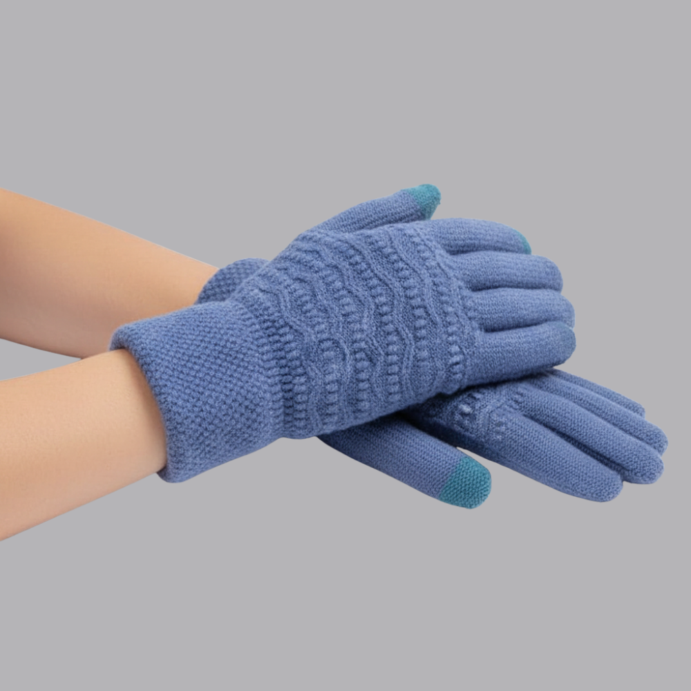 Women’s Thermal Knitted Gloves Touchscreen Fingertips