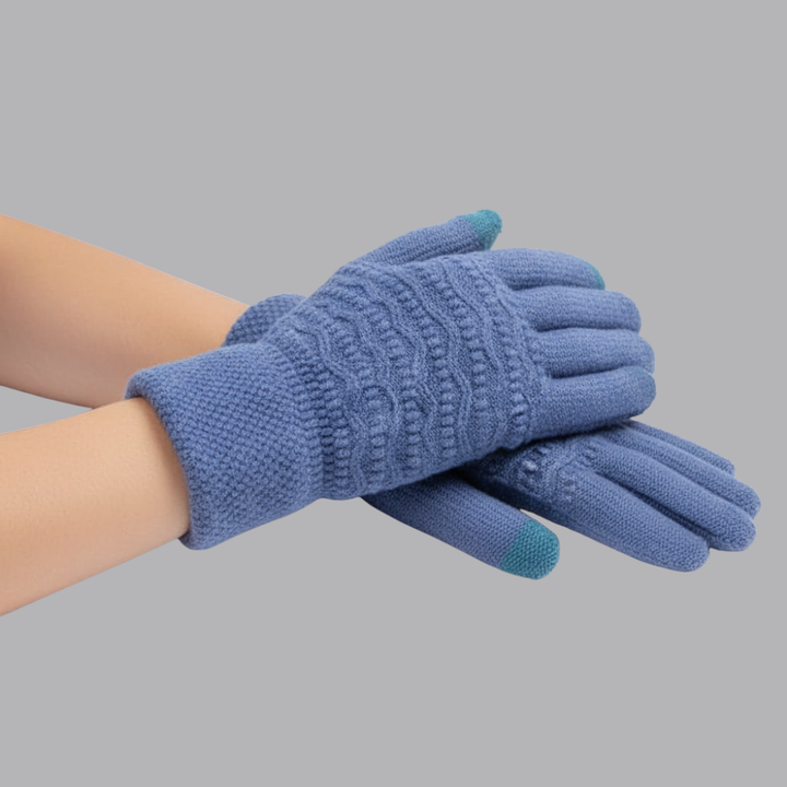 Women’s Thermal Knitted Gloves Touchscreen Fingertips