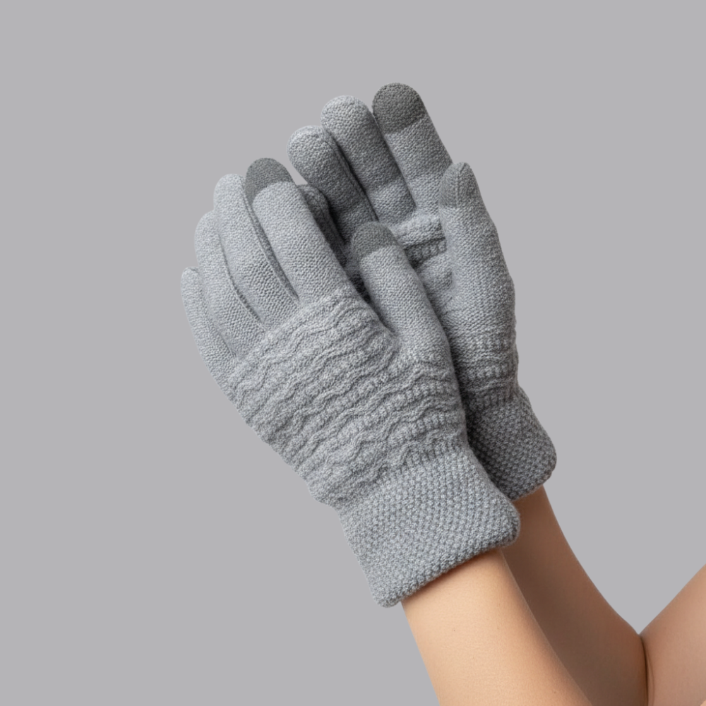 Women’s Thermal Knitted Gloves Touchscreen Fingertips