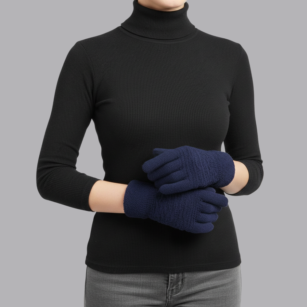 Women’s Thermal Knitted Gloves Touchscreen Fingertips