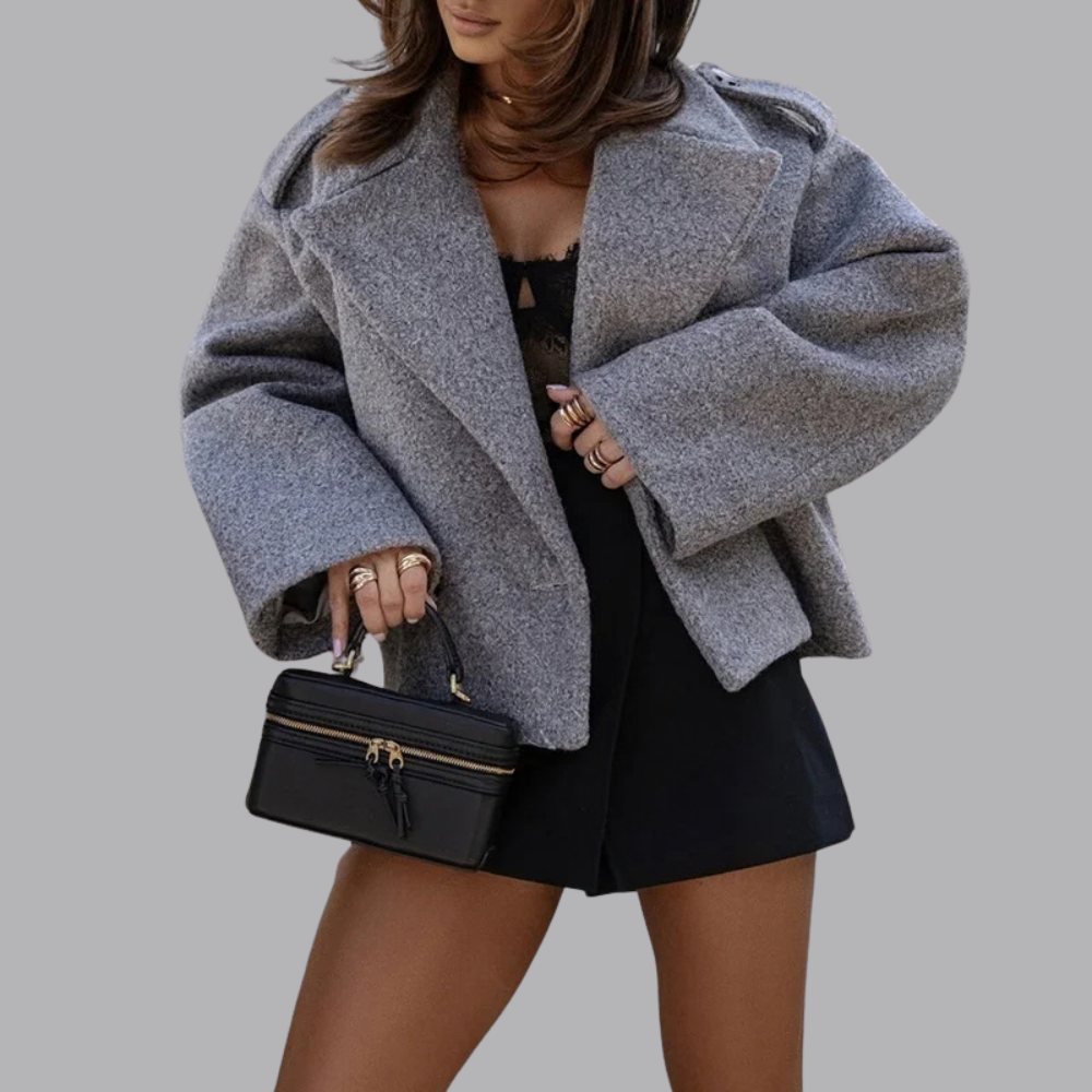 Women’s Oversized Wool Blend Double Breasted Jacket