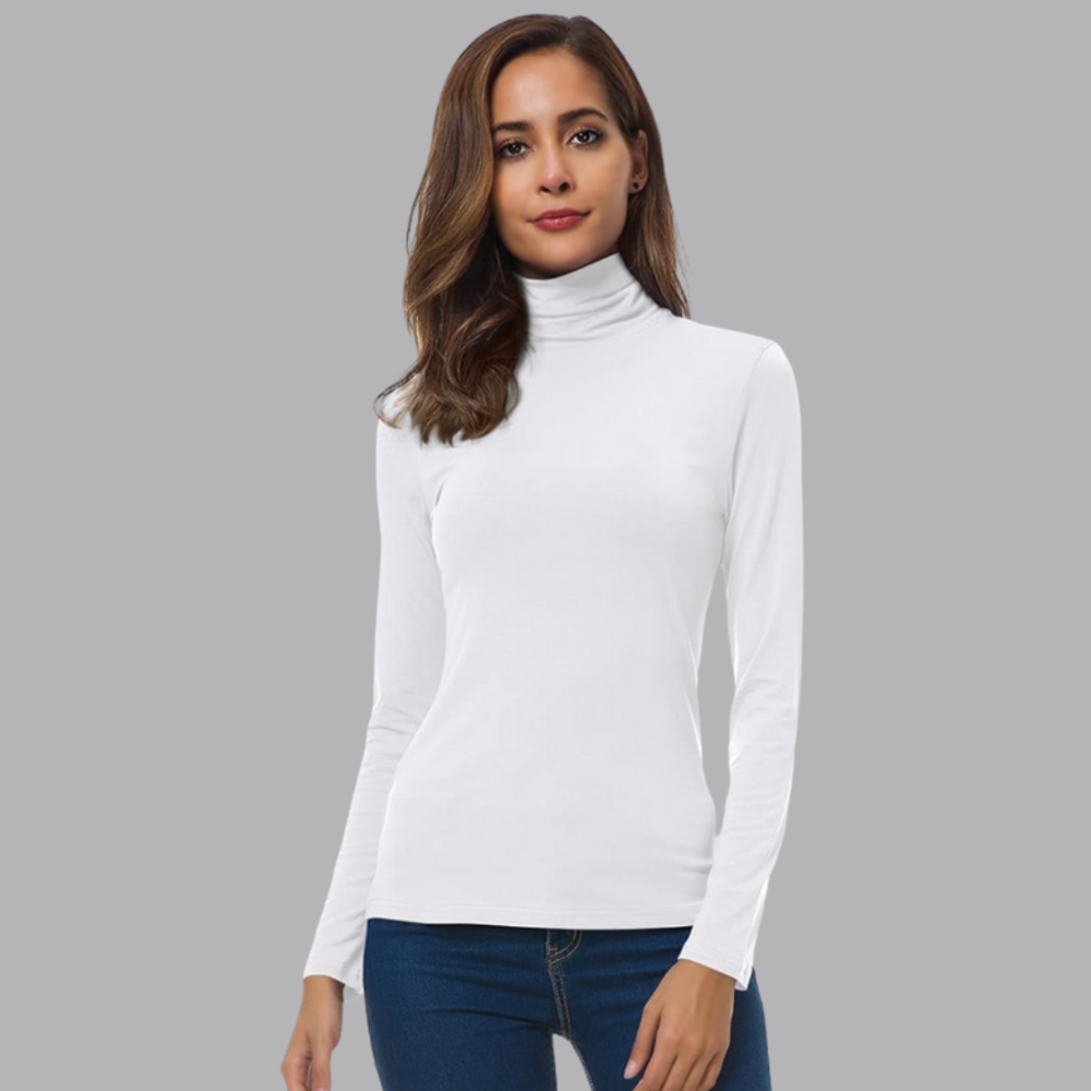 Women’s Slim Fit Roll Neck Jumper Long Sleeve Top