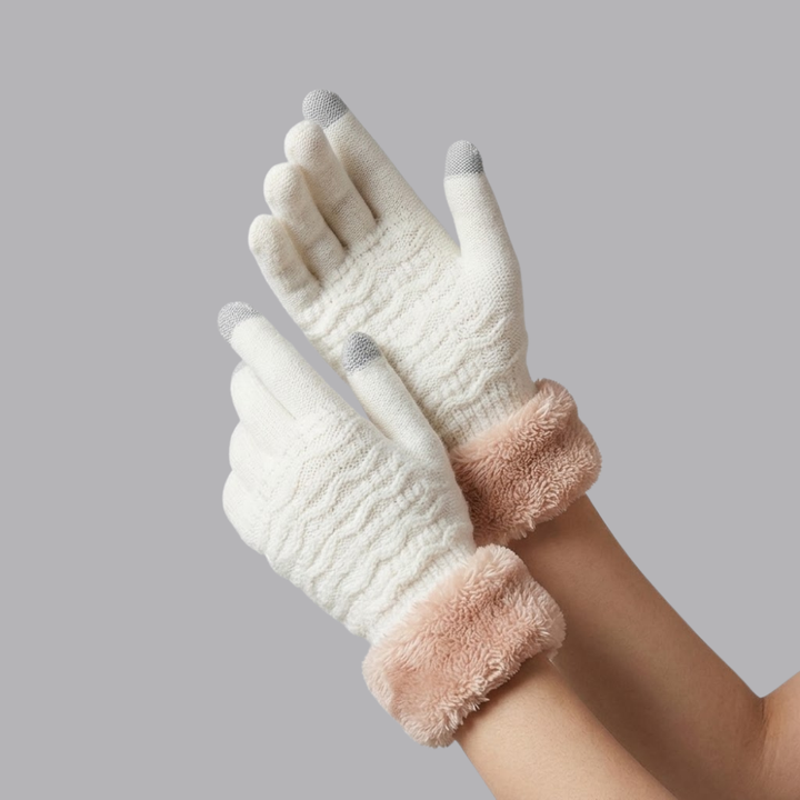 Women’s Thermal Knitted Gloves Touchscreen Fingertips