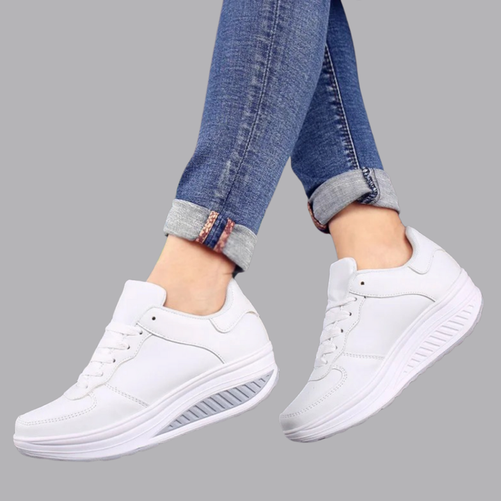 Women’s Platform Sneakers Lace Up Casual Walking Shoes