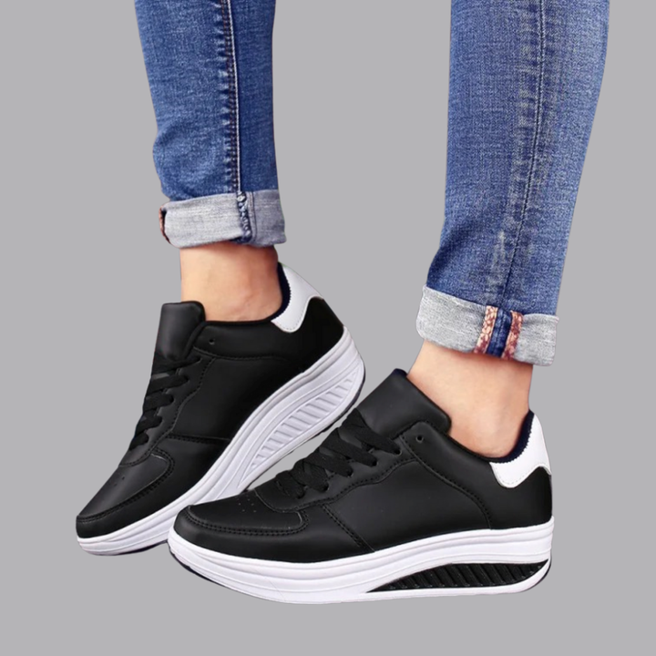 Women’s Platform Sneakers Lace Up Casual Walking Shoes