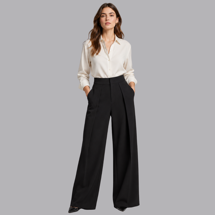 Women’s Wide Leg Dress Pants High Rise Formal Trousers