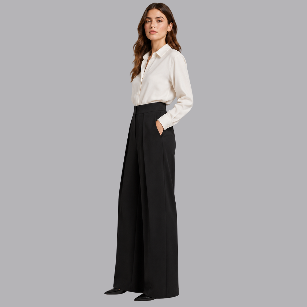 Women’s Wide Leg Dress Pants High Rise Formal Trousers