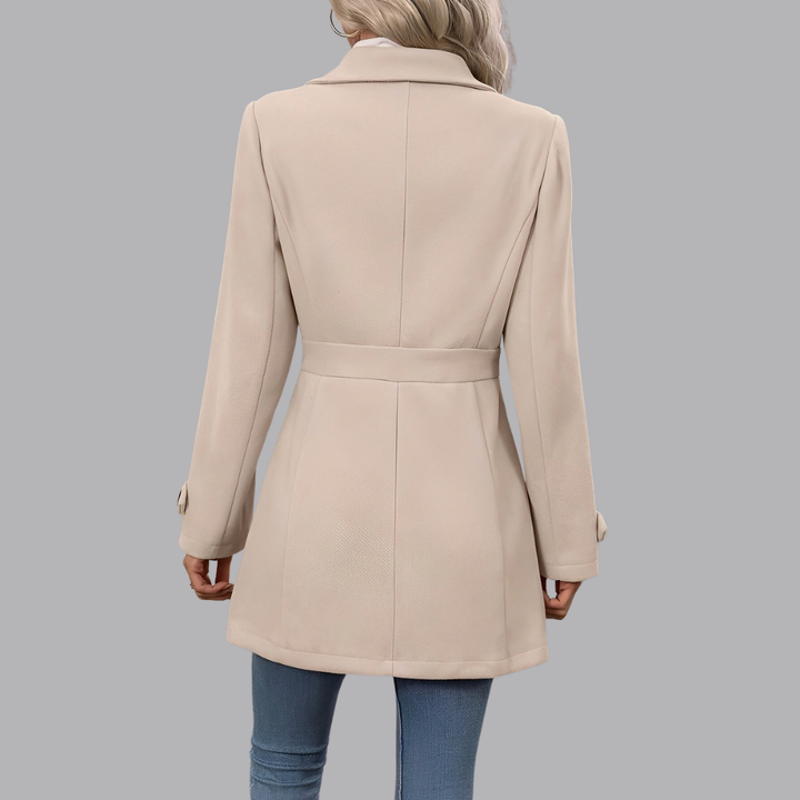 Women’s Double Breasted Trench Coat Notched Lapel Tailored Fit