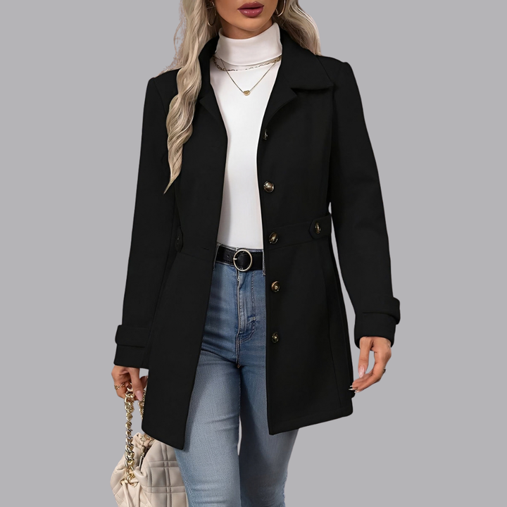 Women’s Double Breasted Trench Coat Notched Lapel Tailored Fit