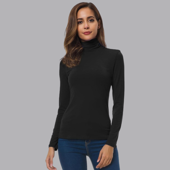 Women’s Slim Fit Roll Neck Jumper Long Sleeve Top