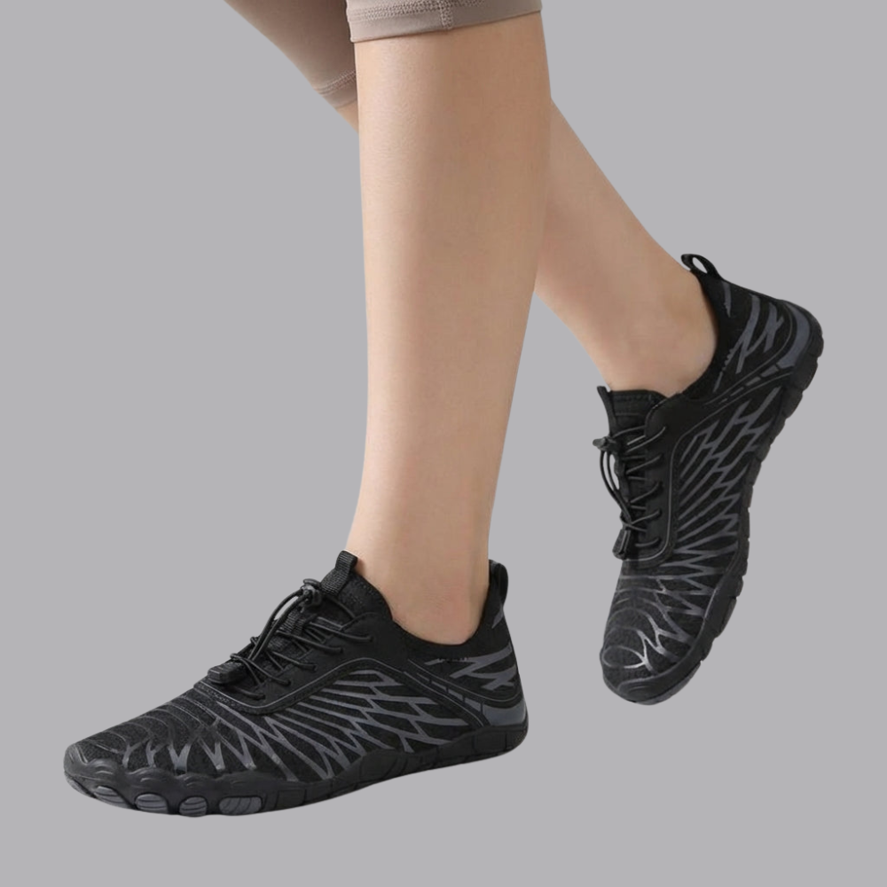 Women’s Barefoot Trainers Lightweight Flexible Sole Lace Up Shoes