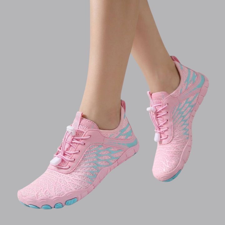 Women’s Barefoot Trainers Lightweight Flexible Sole Lace Up Shoes
