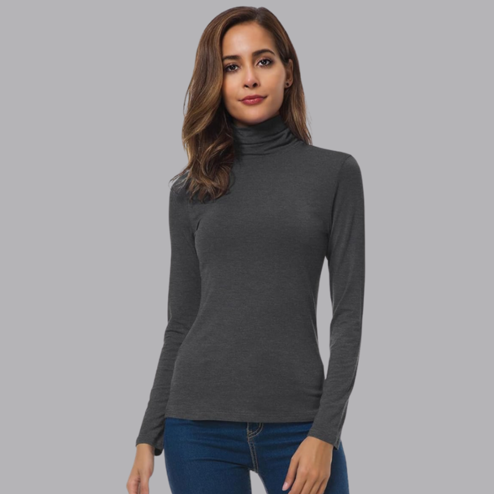 Women’s Slim Fit Roll Neck Jumper Long Sleeve Top