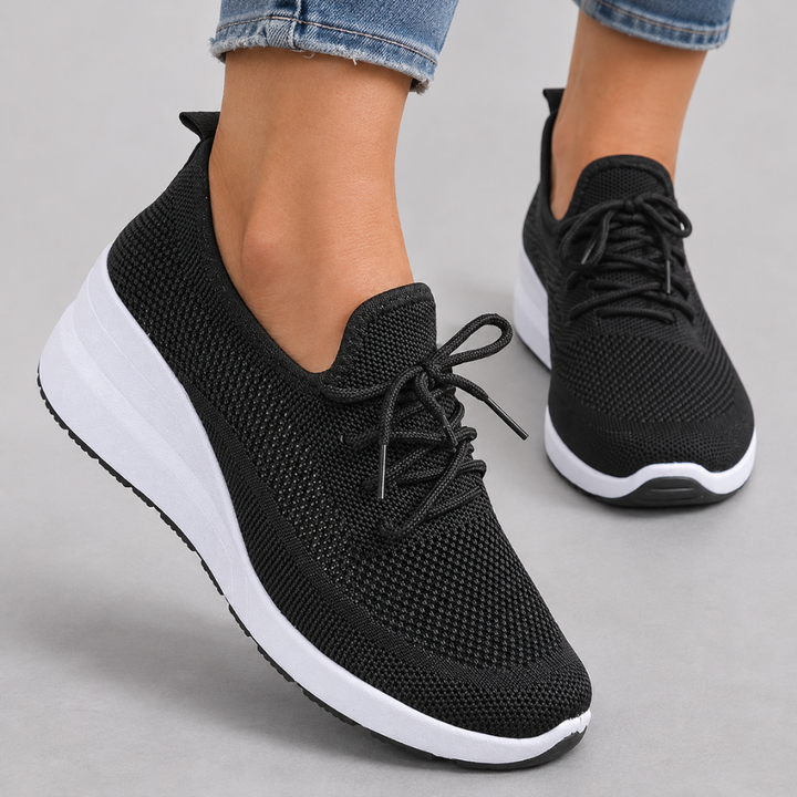 Women’s Lightweight Mesh Trainers Lace Up Walking Shoes